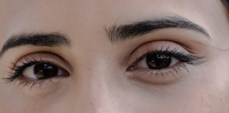 Close-up of a person's eyes.