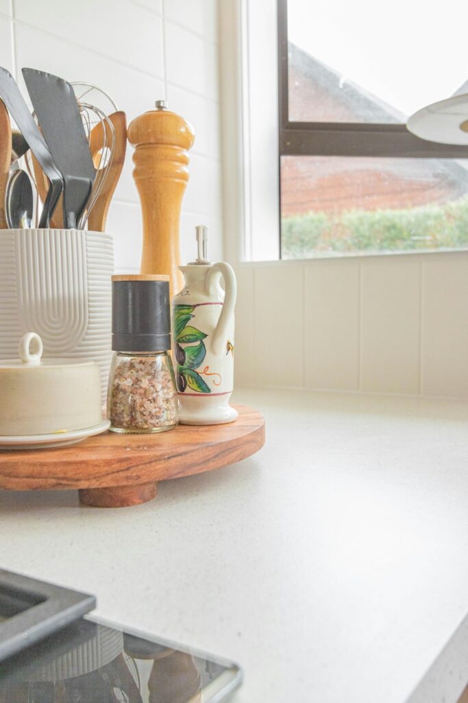 brown wooden rolling pin on brown wooden chopping board